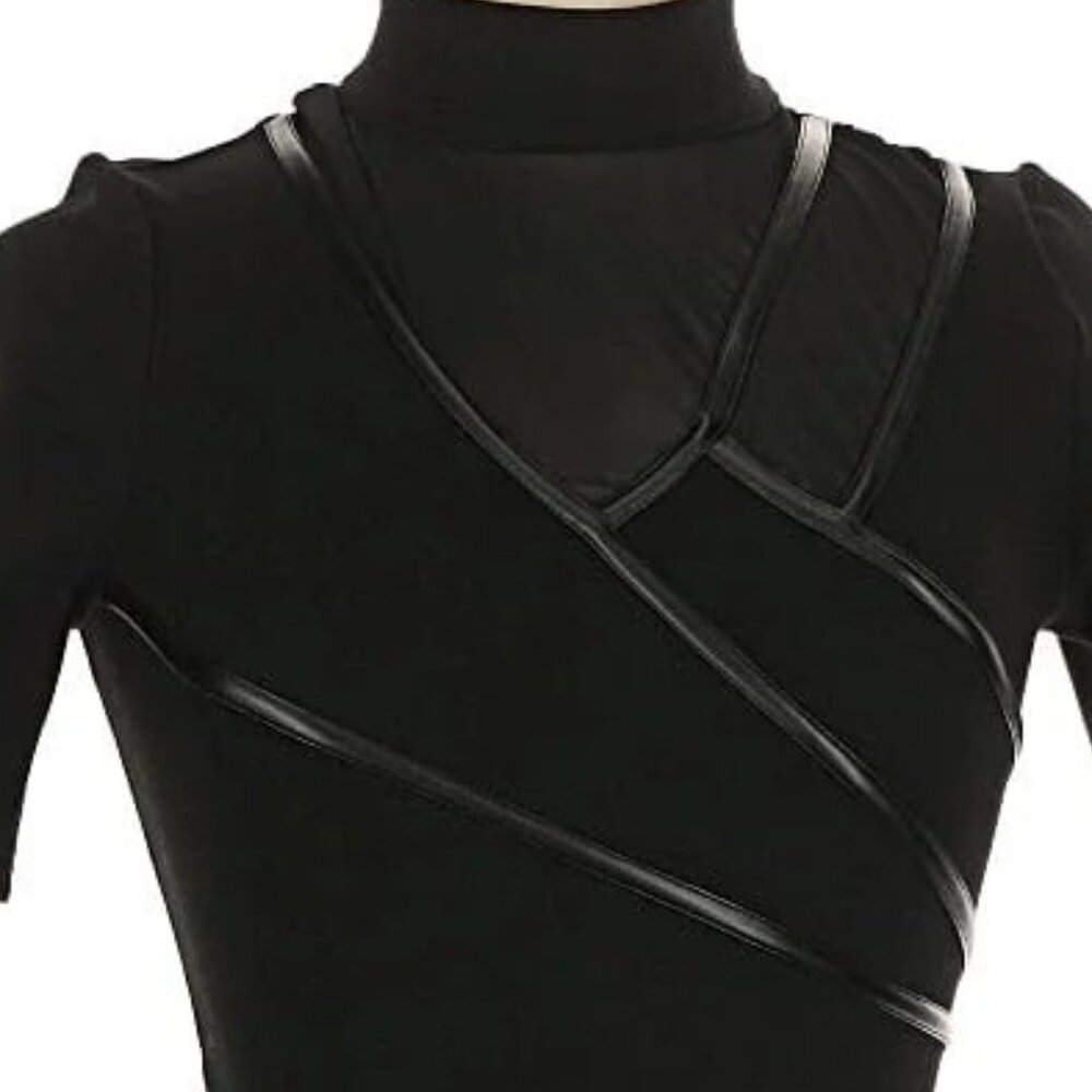 Karen Millen Black bodycon shirt, size 6 US - Picture 6 of 6